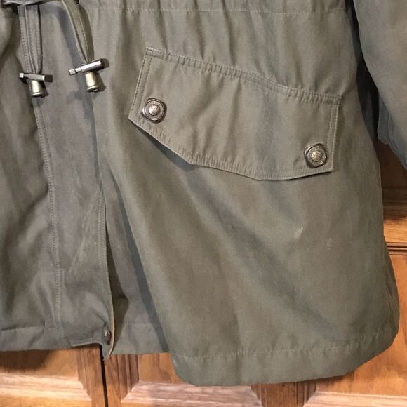 Braetan Dark Green Zip Parka with Removable Hood & Fleece Liner Men's 2X Pockets - Picture 5 of 14